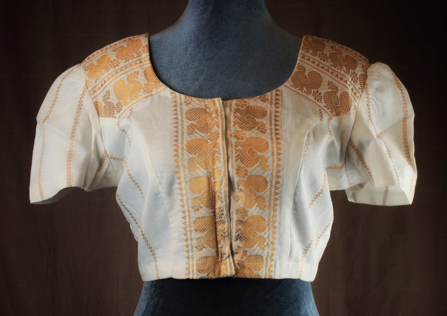 Sungudi Cotton Blouse -Tulip sleeves - many colors