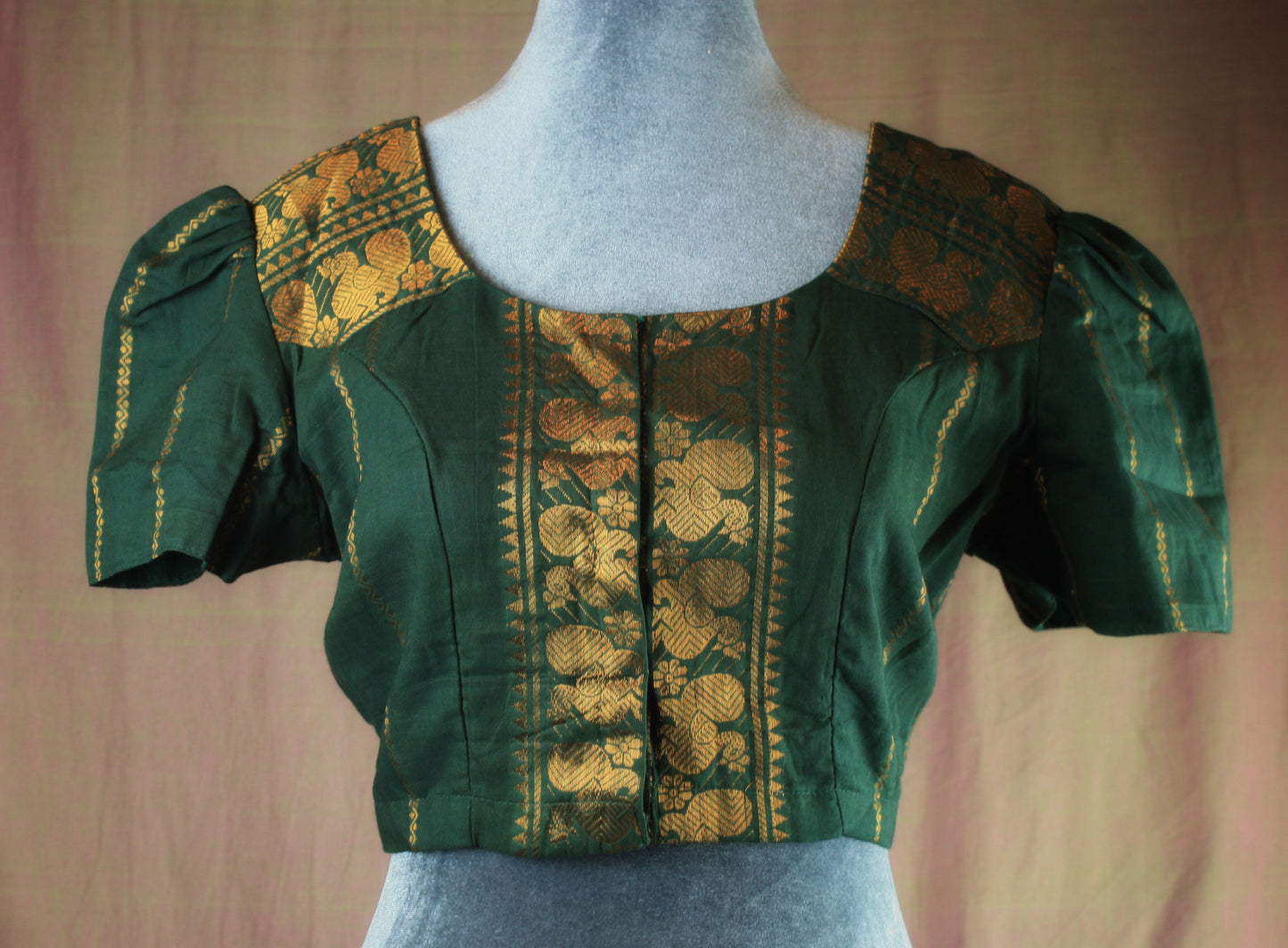 Sungudi Cotton Blouse -Tulip sleeves - many colors