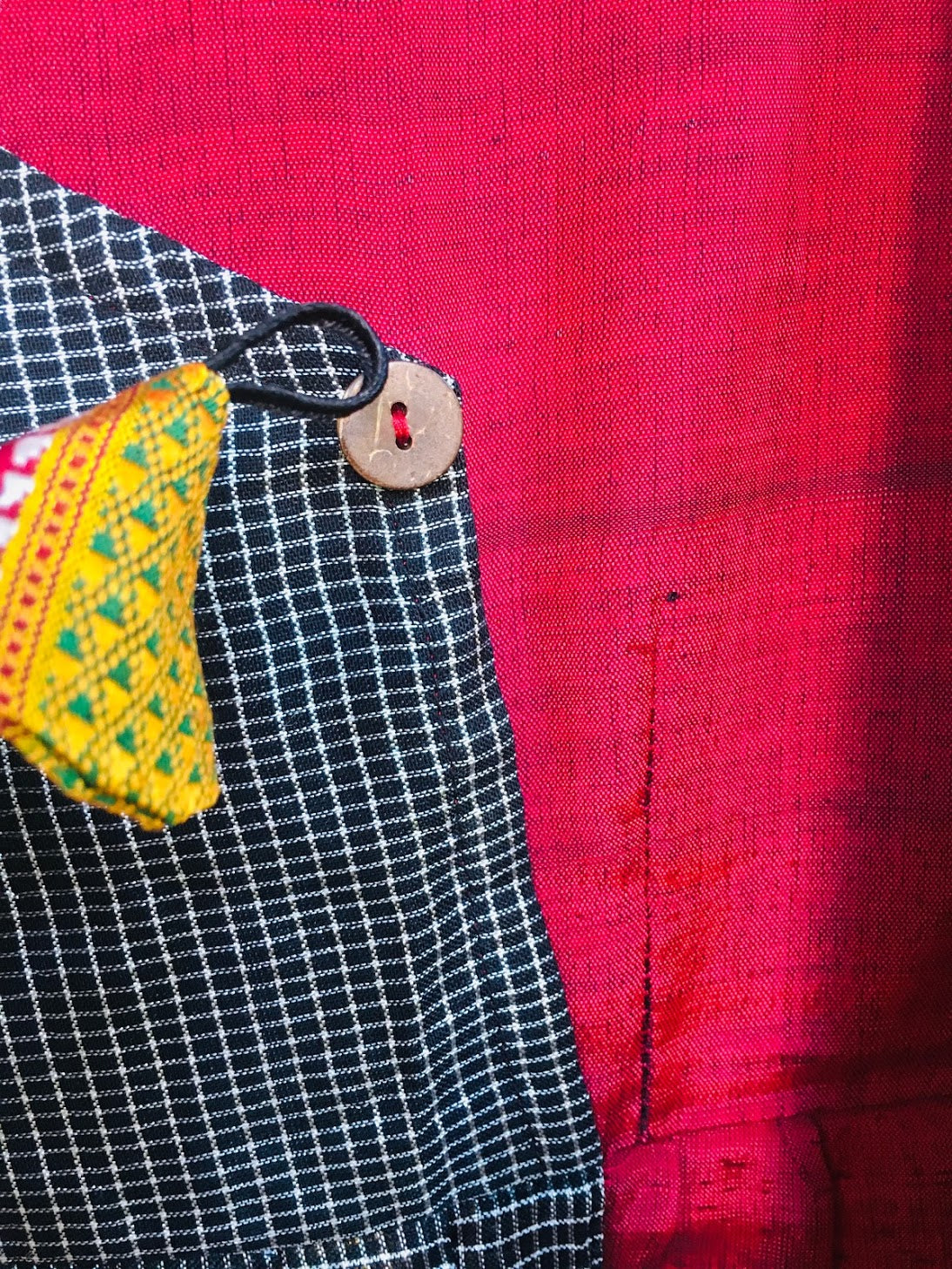 Wrap front Handloom Kurta